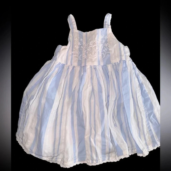 Little Me Other - EUC Little Me 18m Blue And White Stripped dress with Diaper Cover.